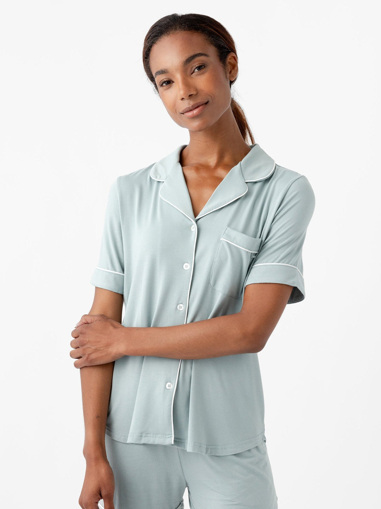 Women's Bamboo Stretch-Knit Short Sleeve Pajama Set from Cozy Earth