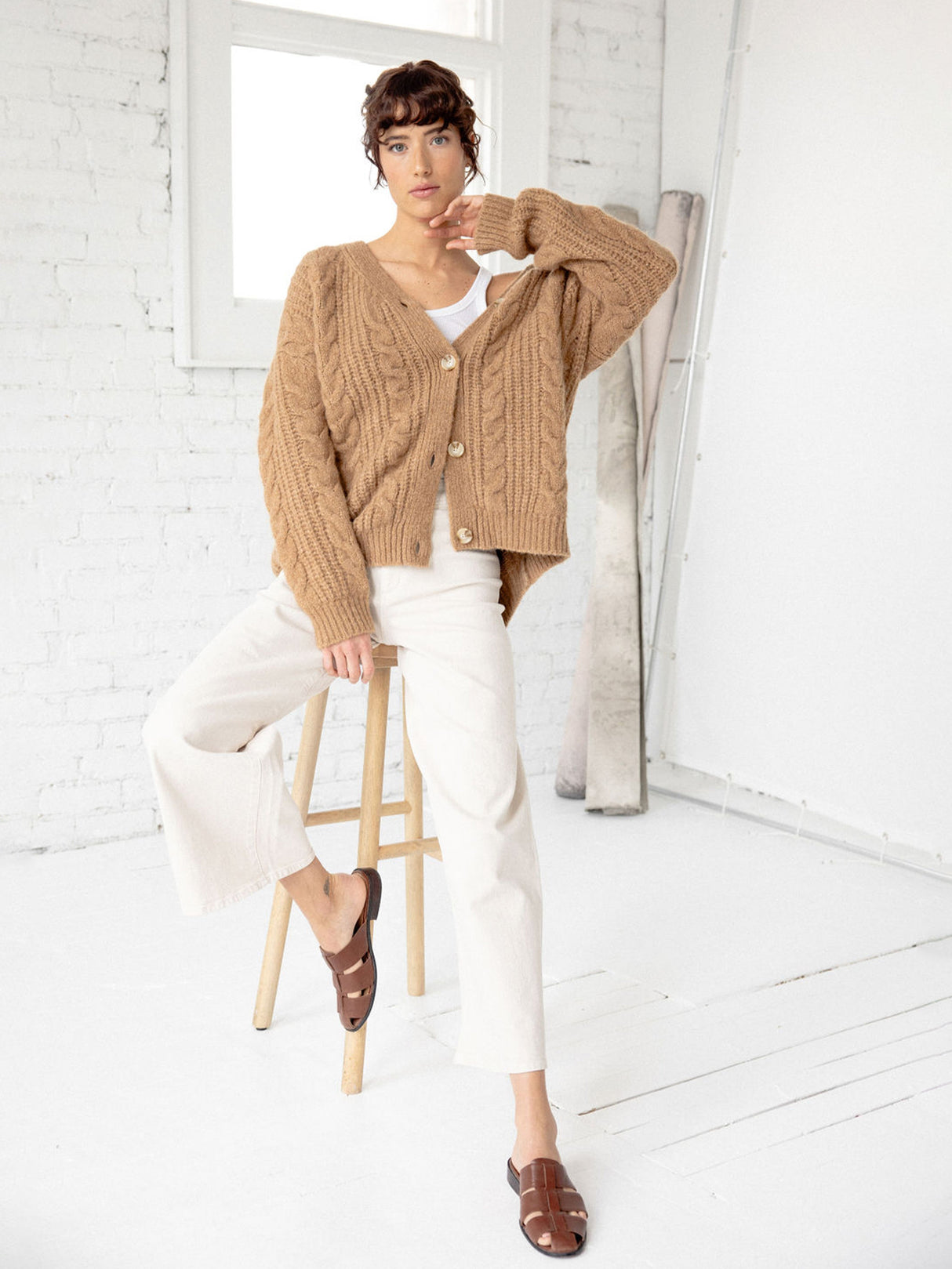 Oversized Cable Knit Cardigan from Cozy Earth