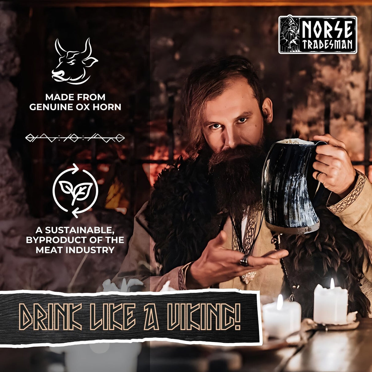 Horn Tankard Mug from Norse Tradesman