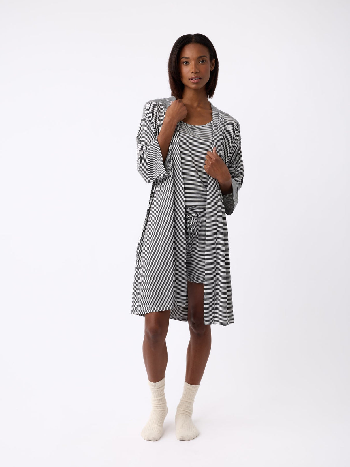 Women's Bamboo Stretch-Knit Kimono Robe from Cozy Earth
