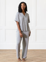 Women's Bamboo Stretch-Knit Short Sleeve & Pant Pajama Set from Cozy Earth