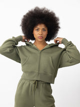 Women's CityScape Cropped Full Zip from Cozy Earth
