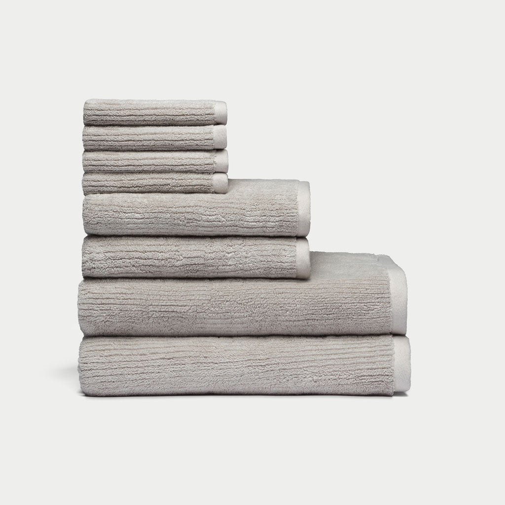 Ribbed Terry Bath Towel Set from Cozy Earth