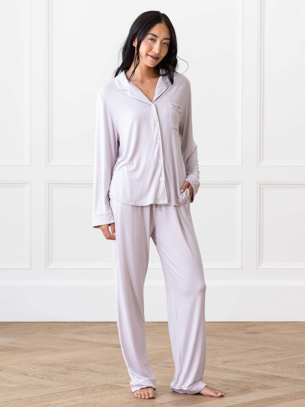 Women's Bamboo Stretch-Knit Long Sleeve Pajama Set from Cozy Earth