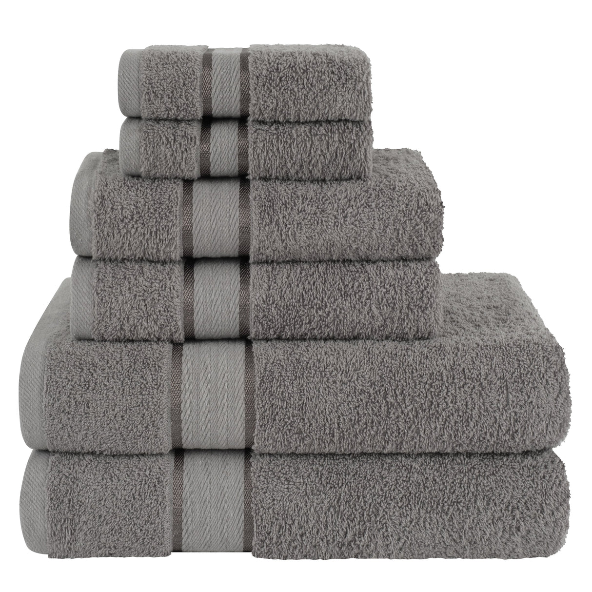 Salem Linen 6 Piece 100% Cotton Bath Towel Set From American Soft Linen