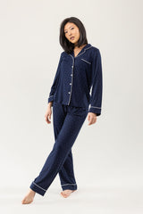 Women's Bamboo Stretch-Knit Long Sleeve Pajama Set from Cozy Earth