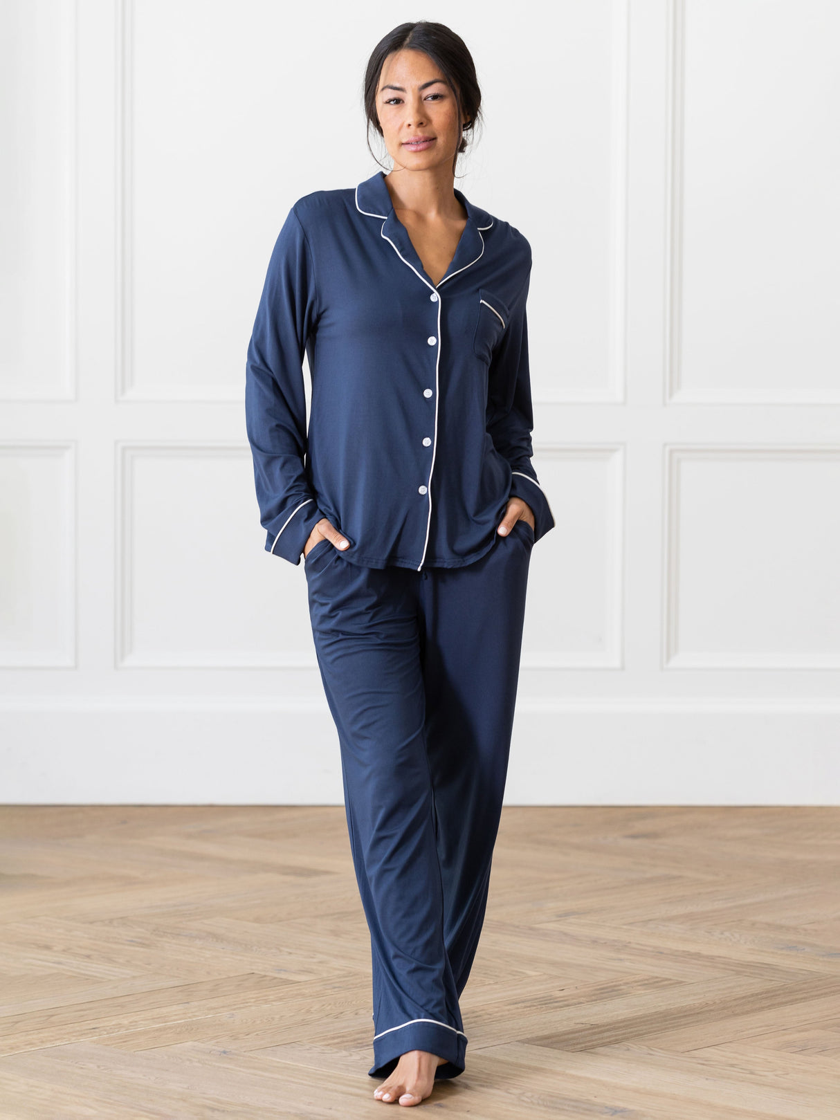 Women's Bamboo Stretch-Knit Long Sleeve Pajama Set from Cozy Earth