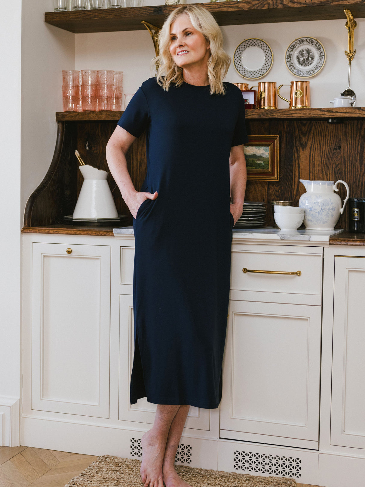 Women's Brushed Bamboo Midi Dress from Cozy Earth