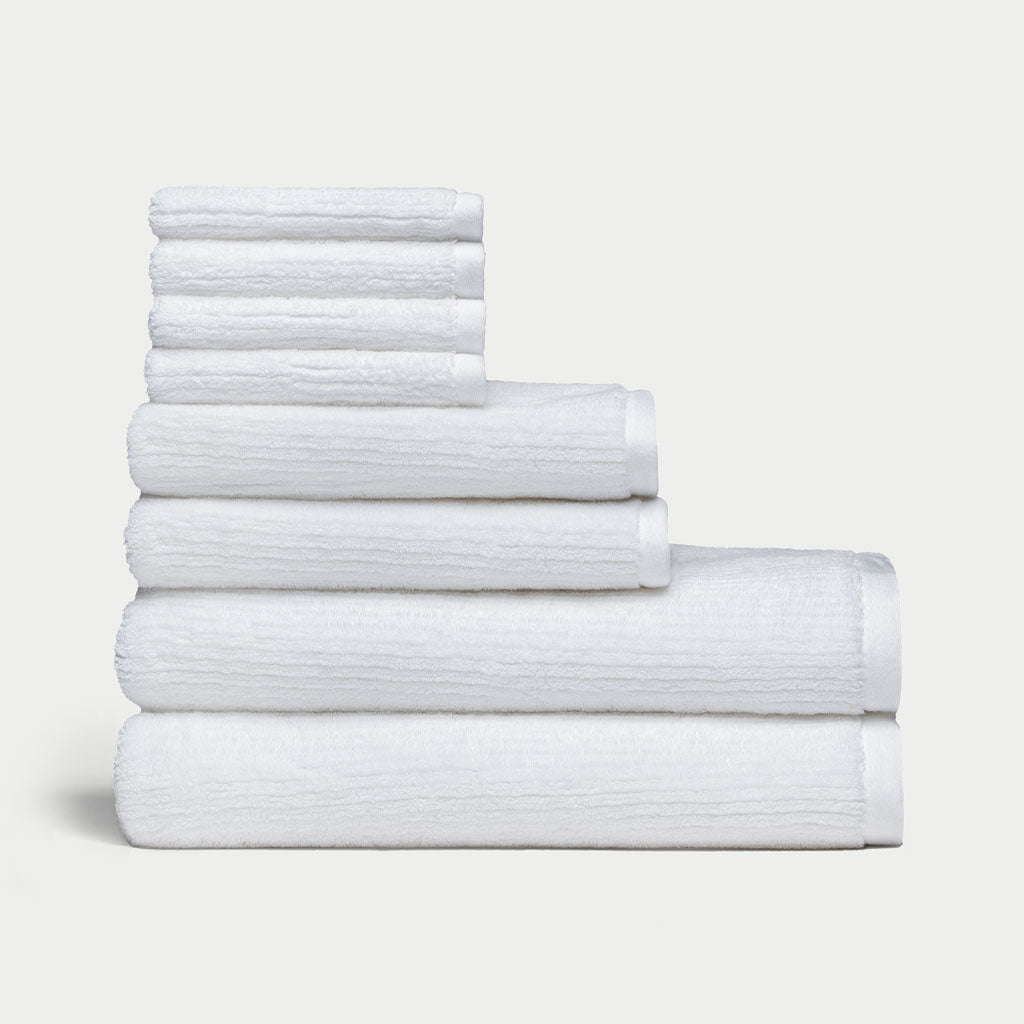 Ribbed Terry Bath Towel Set from Cozy Earth