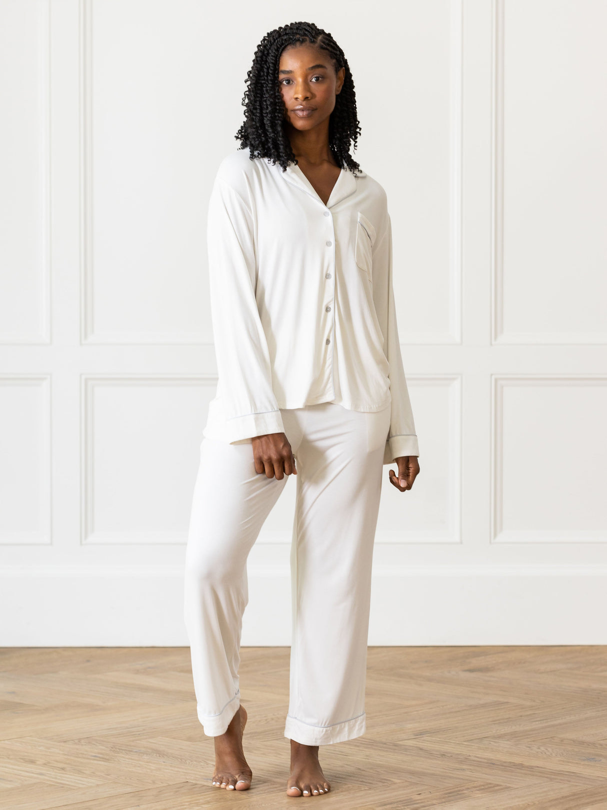Women's Bamboo Stretch-Knit Long Sleeve Pajama Set from Cozy Earth