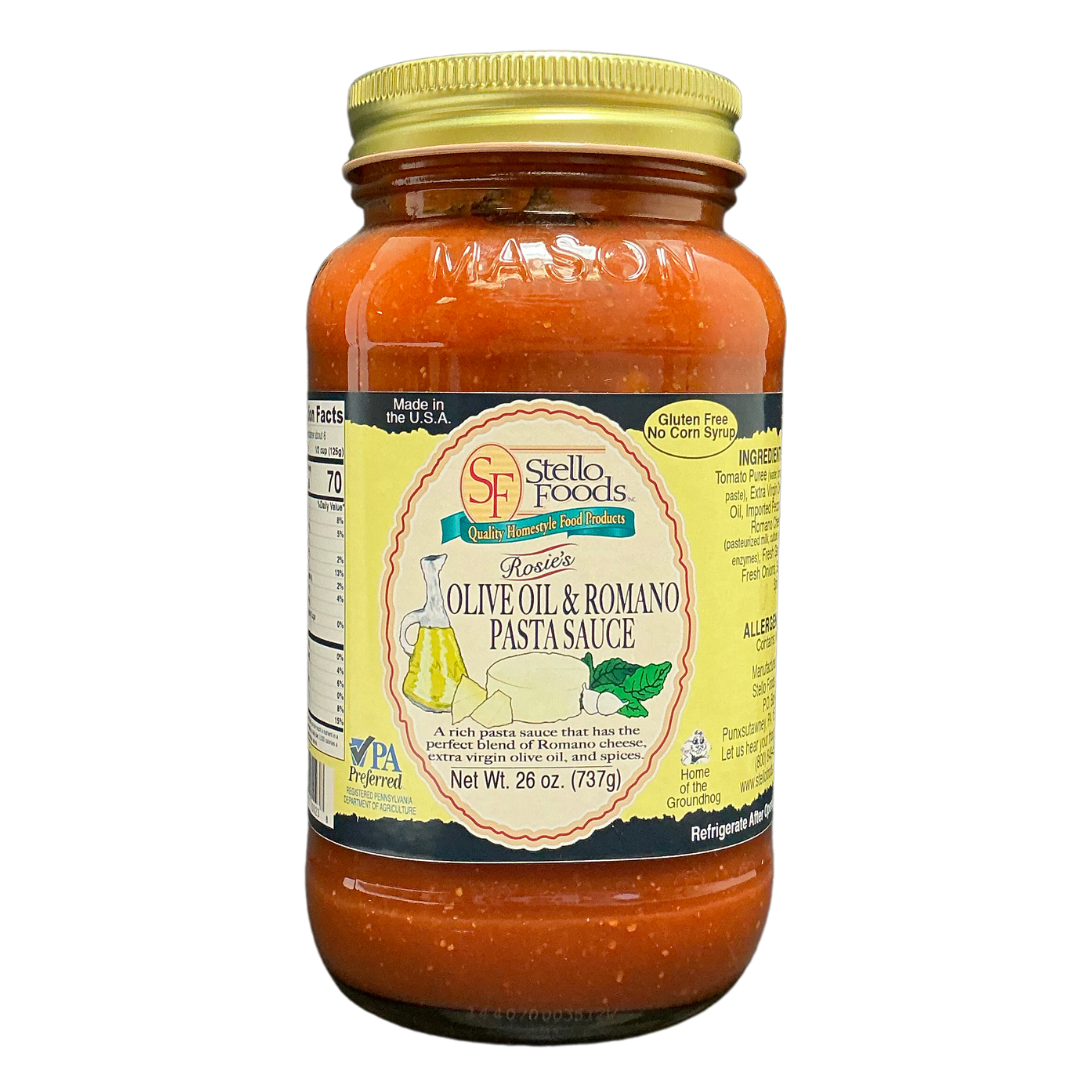 Stello Foods - Rosie's Olive Oil & Romano Pasta Sauce 26 oz from Stello Foods