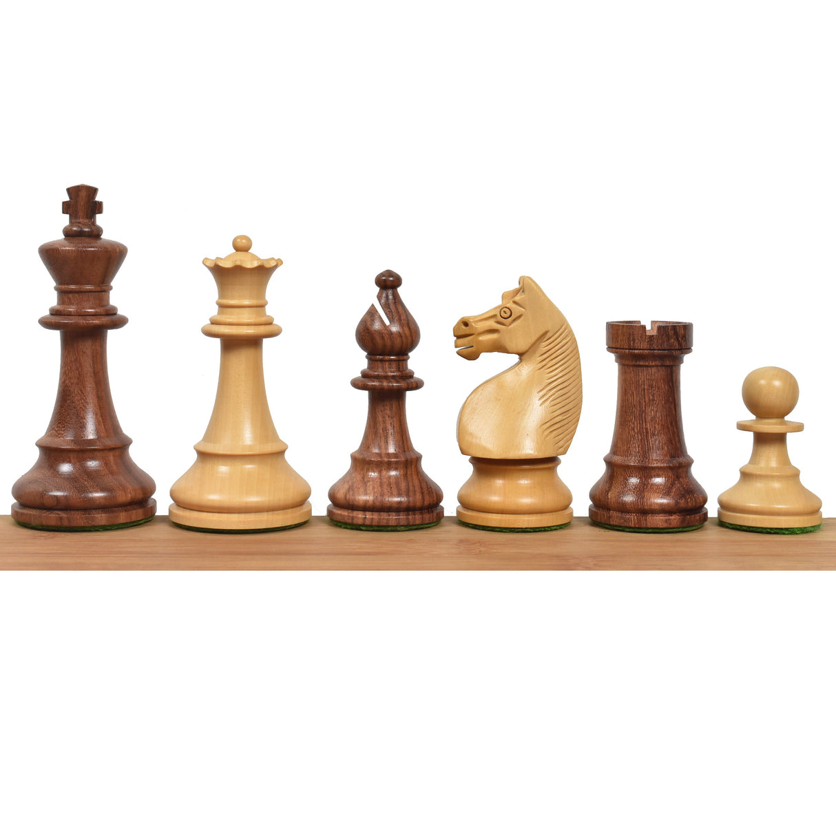 German Collectors' 1920's Chess Set- Chess Pieces Only- Golden Rosewood - 4.1" From Royal Chess Mall