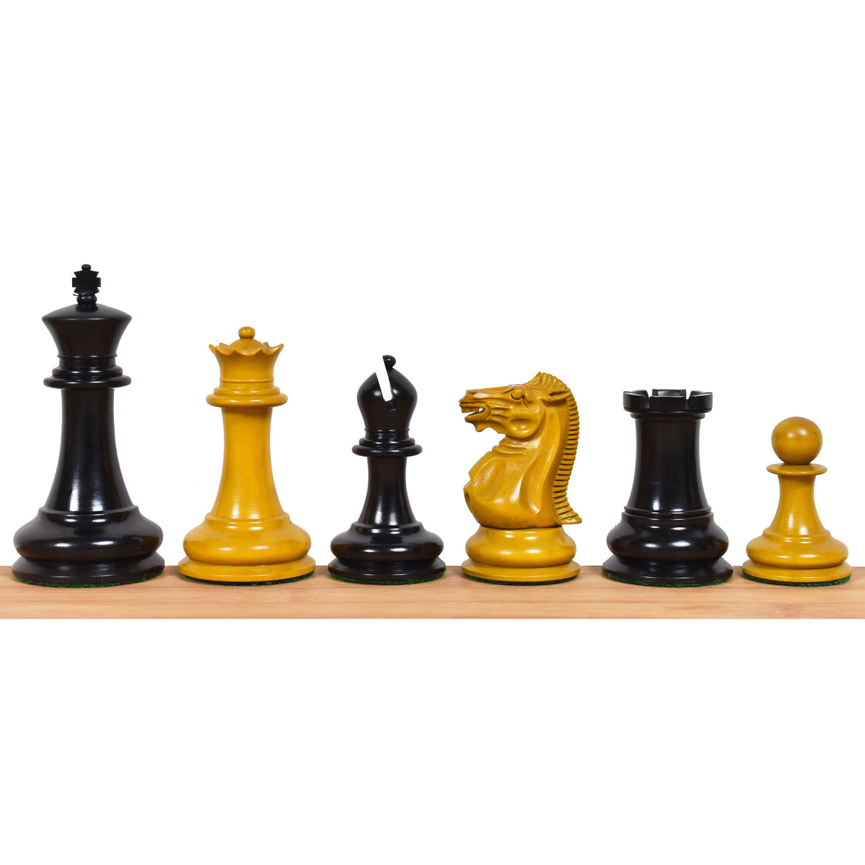 Jacques Cook Staunton Collectors Chess Set- Chess Pieces Only - Ebony Wood - 3.75" From Royal Chess Mall