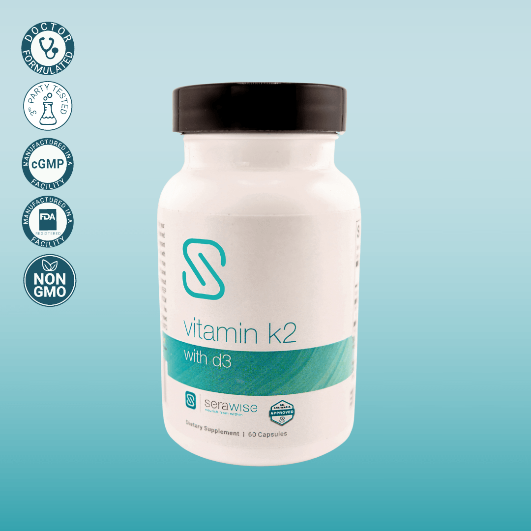 Vitamin K2 with D3 | 60 Capsules from Serawise