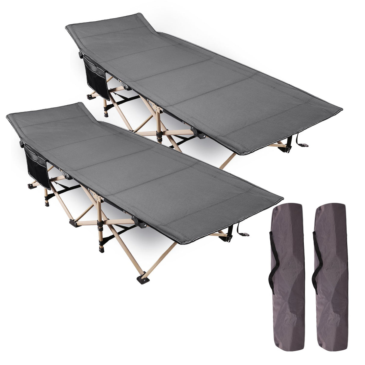 Folding Camping Cots for Adults Heavy Duty, Blue Grey From Redcamp