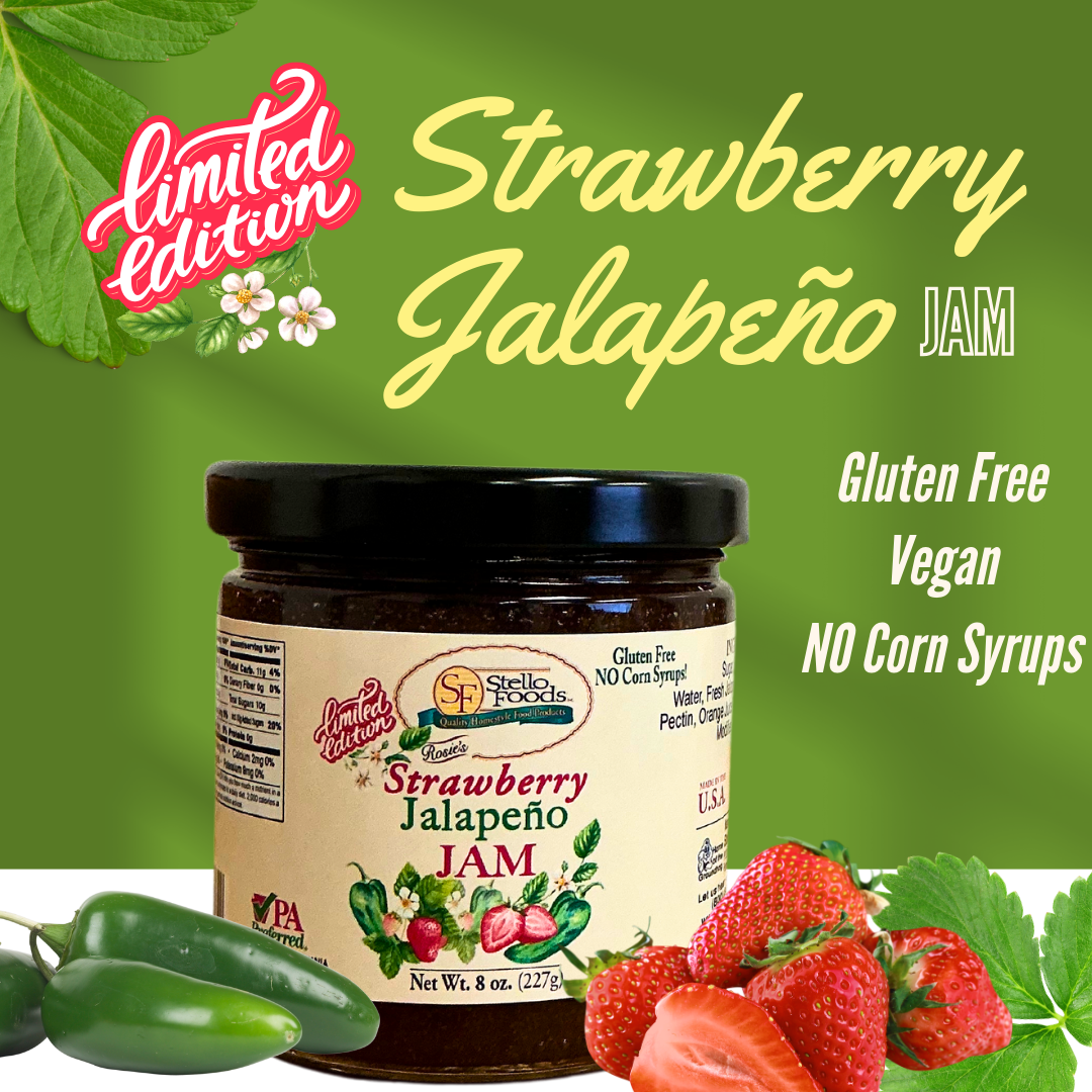 Stello Foods - Rosie's Strawberry Jalapeno Jam 10 oz from Stello Foods