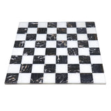 Borderless Marble Stone Luxury Chess Board 15''  -  Black and White stone From Royal Chess Mall