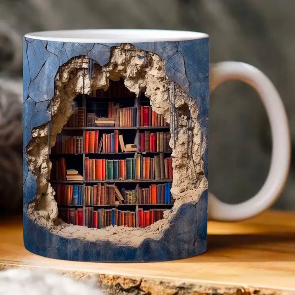 3D Bookshelf Mug from Moderny