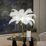 Ostrich Feather Table Lamp from Moderny