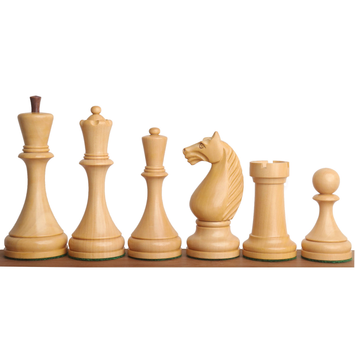 Botvinnik Flohr-II Soviet 1935 Chess Pieces Only Set -Golden Rosewood- 4.4" King From Royal Chess Mall