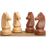 3.9" Tournament Chess Set Combo -Pieces in Golden Rosewood with Board and Box from Royal Chess Mall