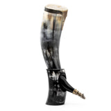 Curved Drinking Horn Bundle with Stand & Holster from Norse Tradesman