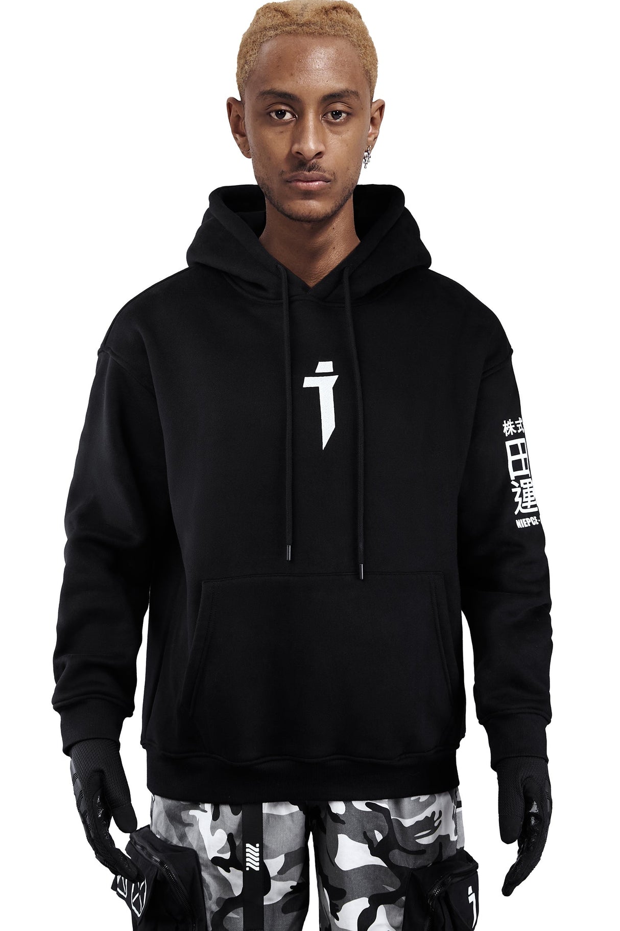Black Niepce Cyber01 Hoodie from Niepce Inc