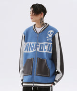 Easy Skull Knit Bomber Jacket from Niepce Inc