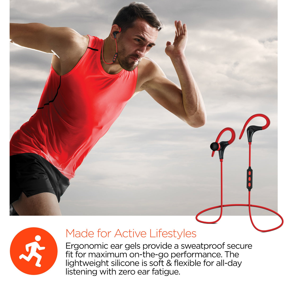 HyperGear Marathon Sport Wireless Bluetooth Earphones (MARPHONES-PRNT) from Jupiter Gear
