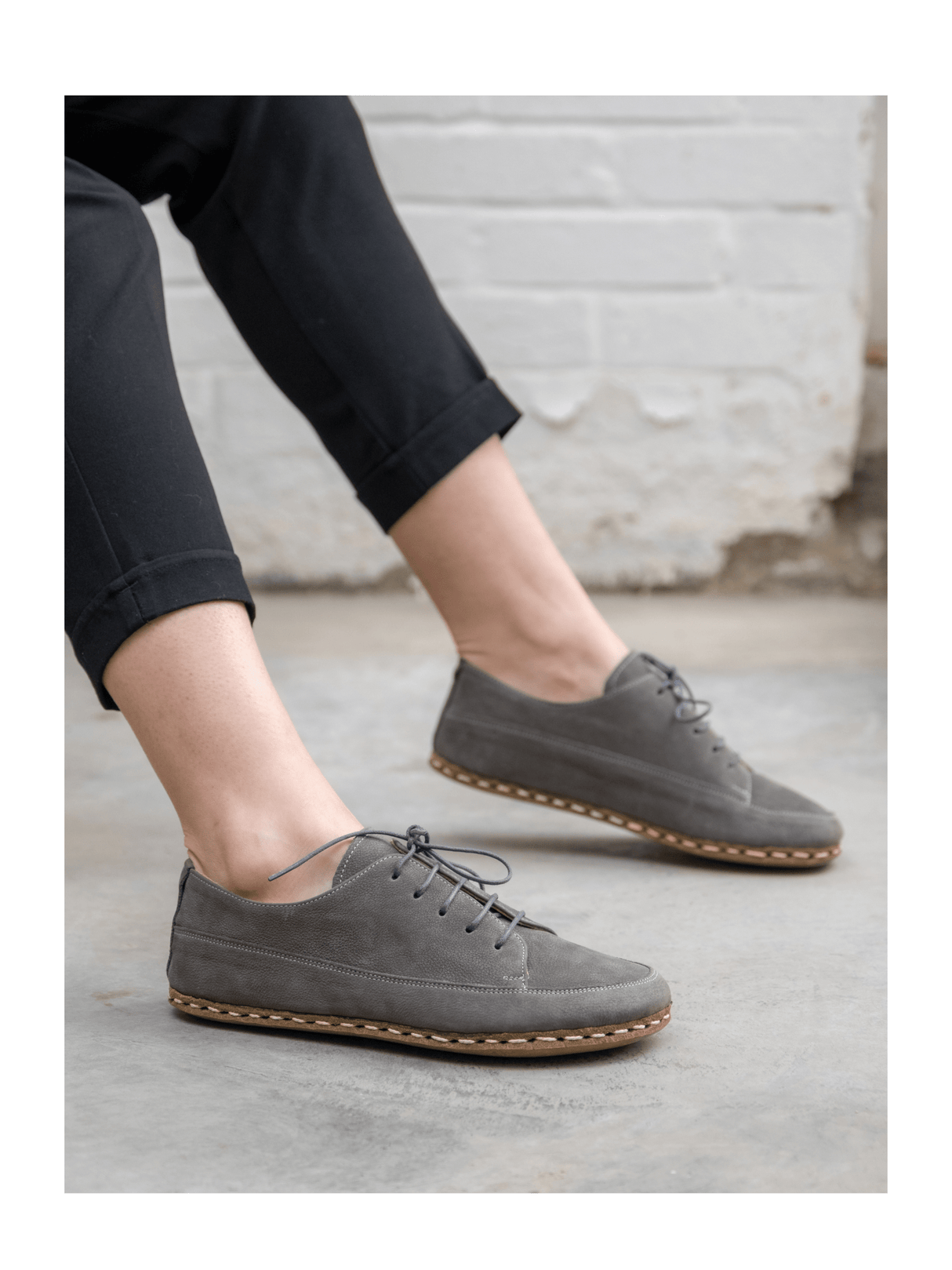 Men's Gray Barefoot Sneakers from Atlantis Handmade Shoes