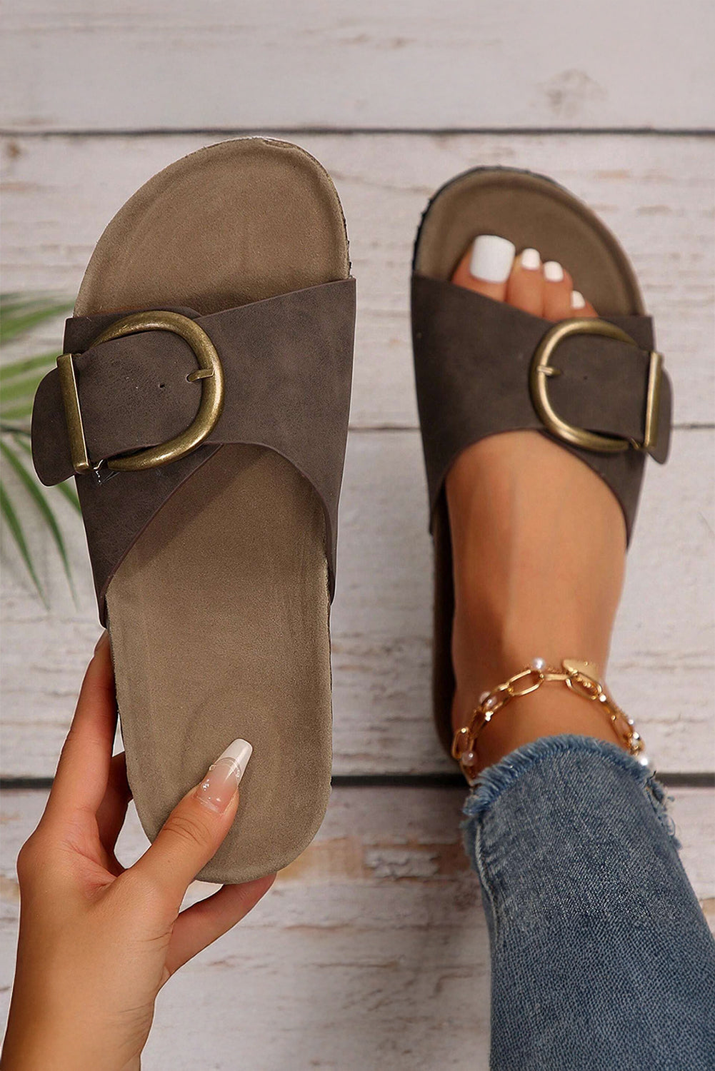 Tilly Buckle Thick Sole Slippers from Threaded Pear