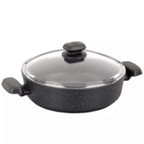 Korkmaz Ornella Aluminum 4L Non-Stick Low Casserole Dish with Lid from Jupiter Gear Home