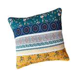 DaDa Bedding Bohemian Patchwork Bed of Wild Flowers Floral Gardenia Euro Pillow Sham Cover, 26" x 26" (JHW886) from DaDalogy Bedding Collection