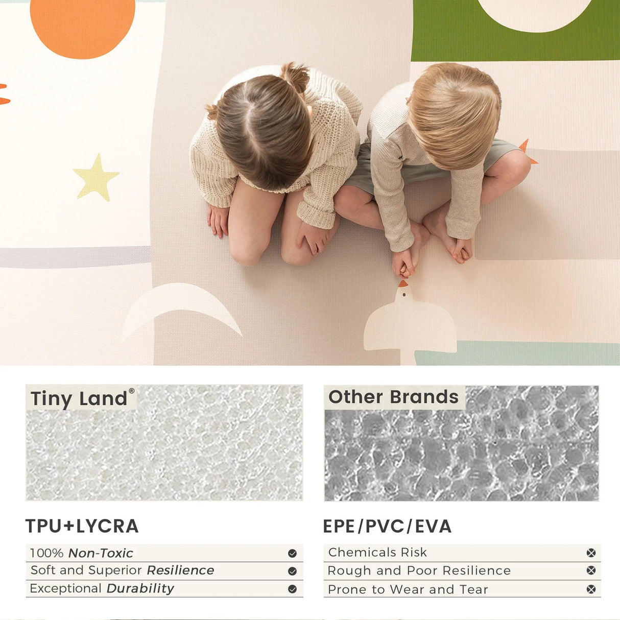 Tiny Land® Double-Sided Baby Playmat Forest Track Wonder From Tiny Land