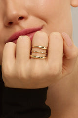 2.8mm CZ Studded Galaxy Ring from eklexic