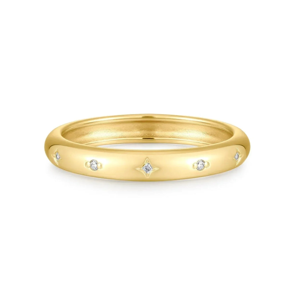 2.8mm CZ Studded Galaxy Ring from eklexic