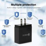 2 Pack! 3 Port LED Fast Quick Charge QC 3.0 USB Hub Display Wall Charger Adapter US Plug from PremiumBrandGoods