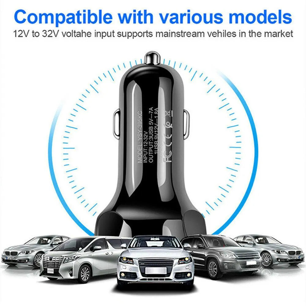 2 Pack 3 Port USB Fast LED Car Charger For Devices from PremiumBrandGoods
