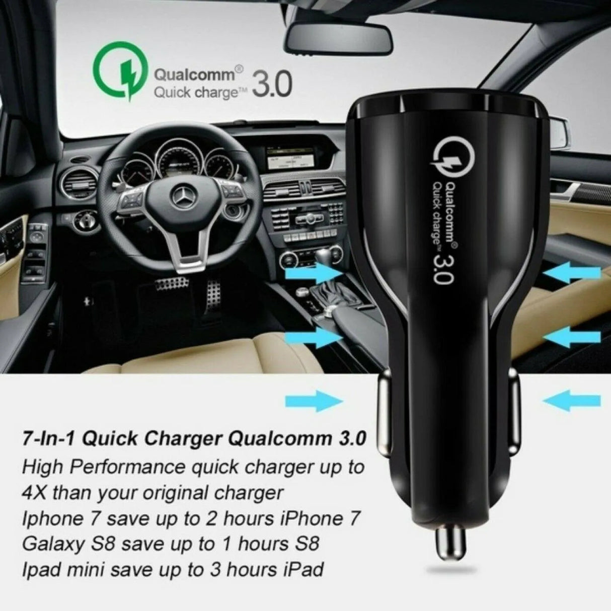 2 Pack PBG 2 Port USB Fast Car Charger Adapter For Devices from PremiumBrandGoods