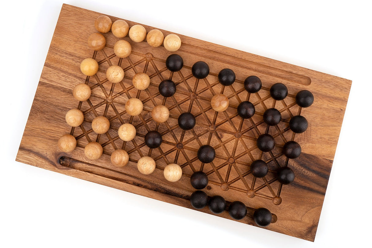 Fanorona - Wood Board Game For Two Players from Kubiya Games