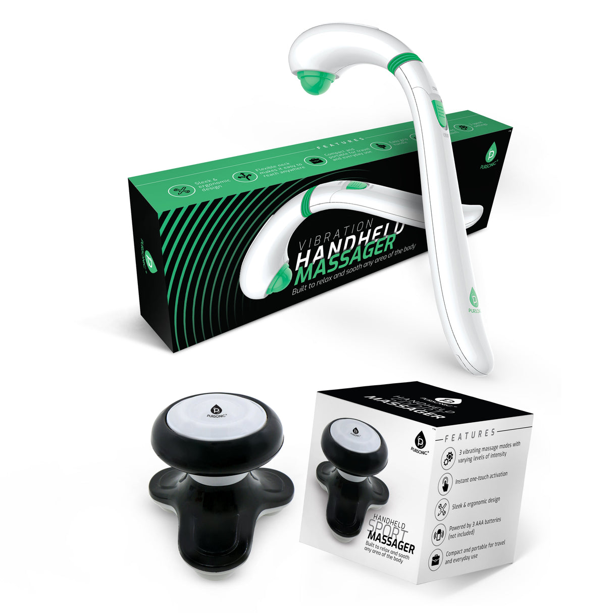 Wand Massager With Mini Handheld Massager from Pursonic
