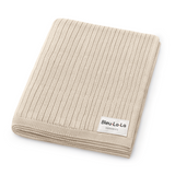 Organic Ribbed Knit Cotton Baby Blanket from Bleu La La