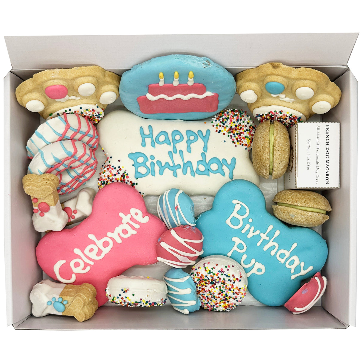 Happy Birthday Dog Treats Gift Box from Bonne et Filou