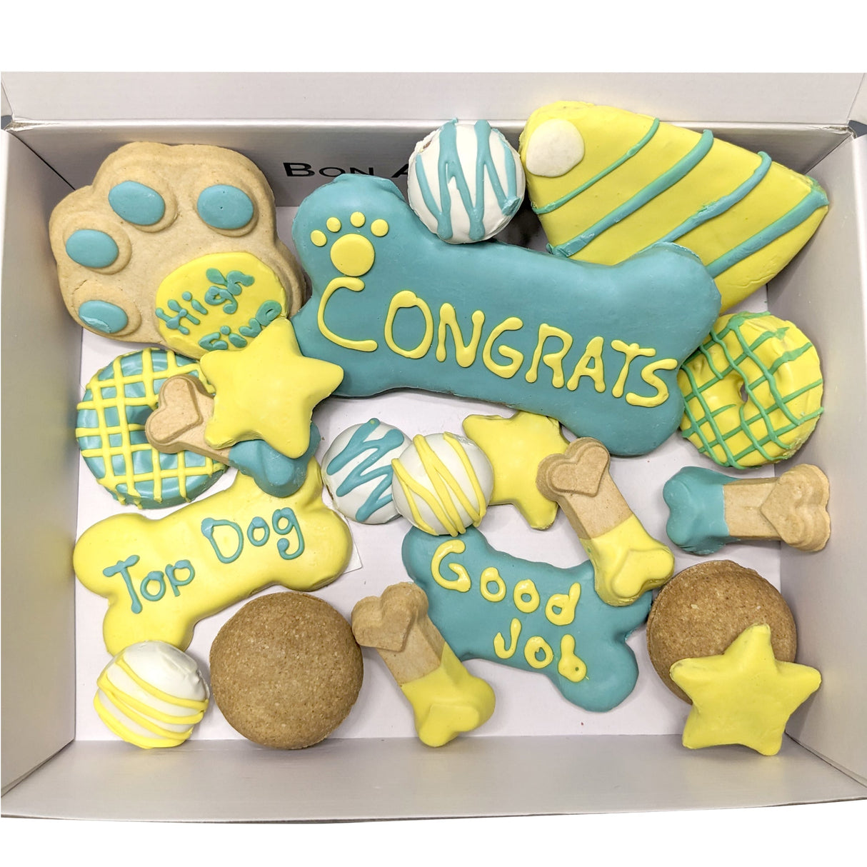 Congrats Themed Dog Treats Gift Box from Bonne et Filou