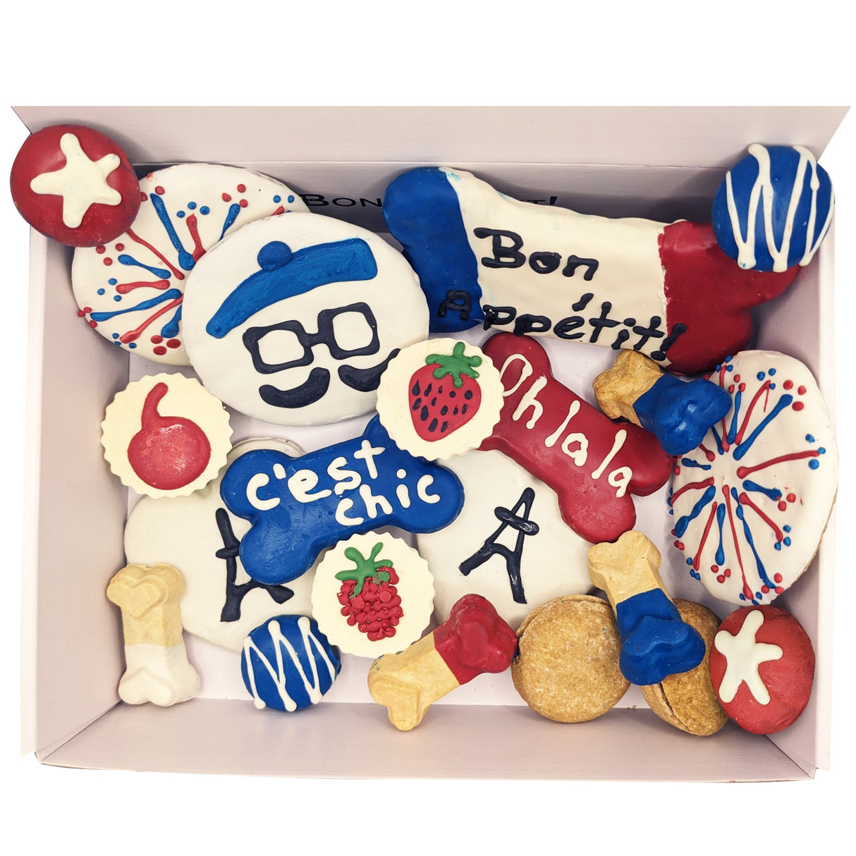 French Themed Dog Treats Gift Box from Bonne et Filou