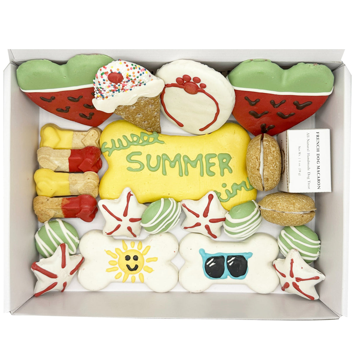 Summer Themed Dog Treats Gift Box from Bonne et Filou