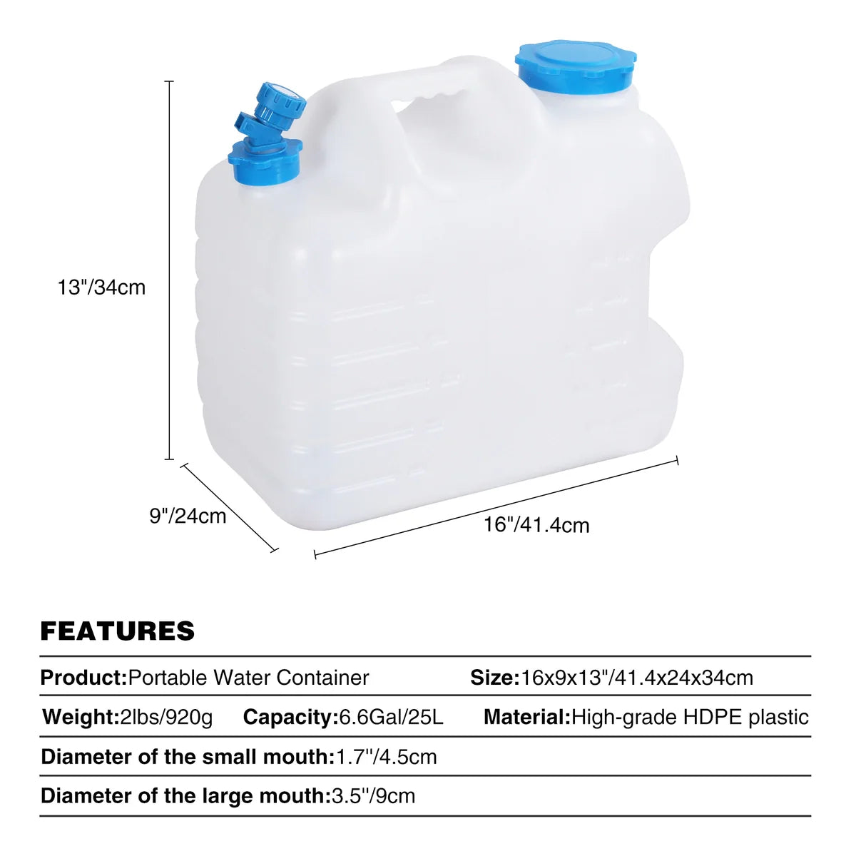 Portable Camping Water Container with Spigot and Wheels From Redcamp