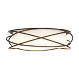 Modern Brown 20" LED Flush Mount Ceiling Light From ParrotUncle
