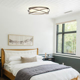 Modern Brown 20" LED Flush Mount Ceiling Light From ParrotUncle