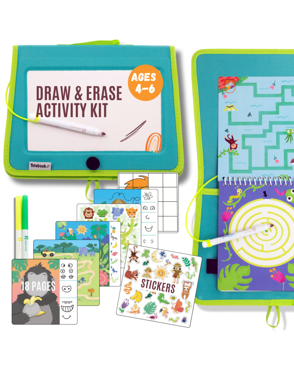 Totebook Kids Dry Erase Travel Activity Book from UnbuckleMe®